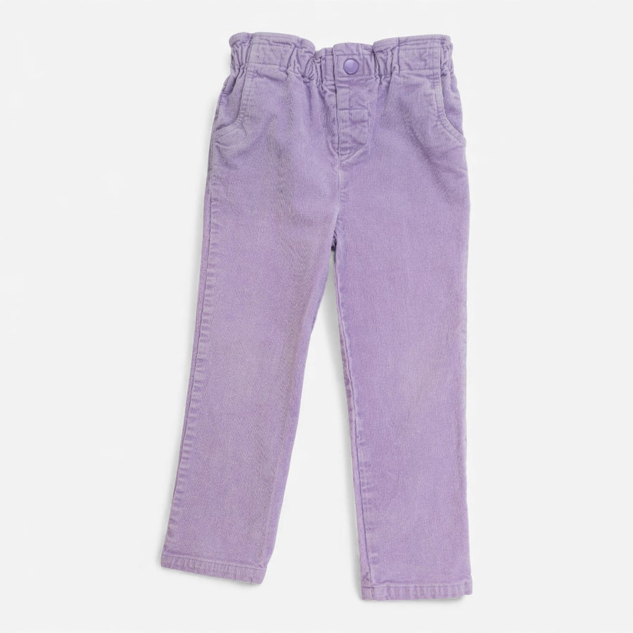 Trousers Cord Purple Spotted Lining