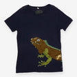 T-shirt navy sequins lizard