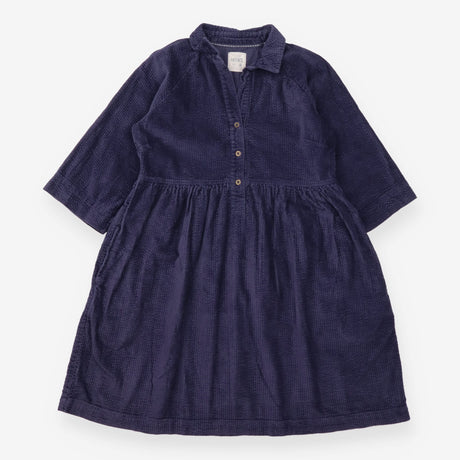 Dark Navy Blue Textured Cotton Seersucker 