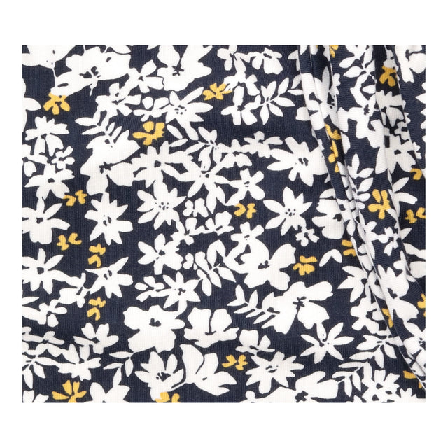 Wrap Dress Navy Floral Print Long Sleeve Midi