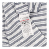 Maternity and nursing smock blue and white stripe