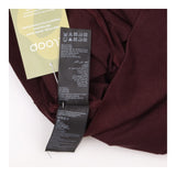 High Waisted Leggings Stretch Cotton Burgundy