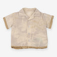 Shirt fawn white palm trees