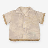 Shirt fawn white palm trees