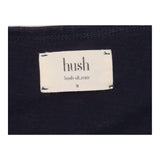 Midi Dress Slouchy Scoop Neck Short Sleeve Navy
