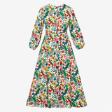 Dress Ivory Multicolour Floral Animal Print Long S