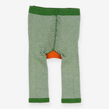 Green Stripe Fox Knitted Leggings