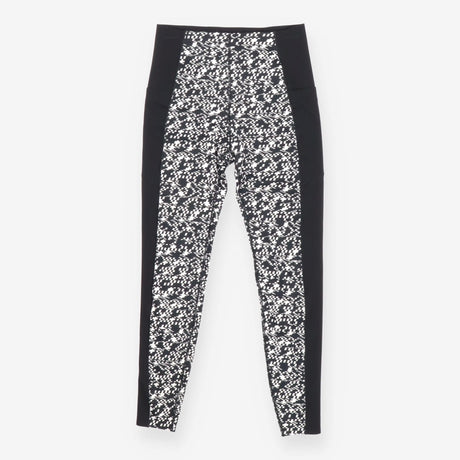 Power 7/8 Workout Leggings Pixel Print Black White
