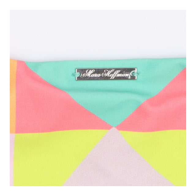 Bikini Set Multicolour Geometric Halter Tie Front