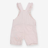 Woven Dungaree Light Pink and White Vertical Strip