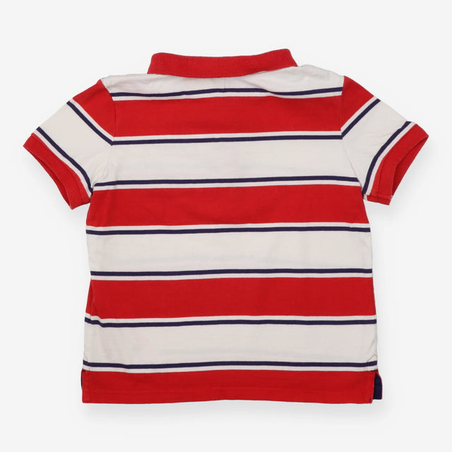 Rugby shirt red, navy and white stripe