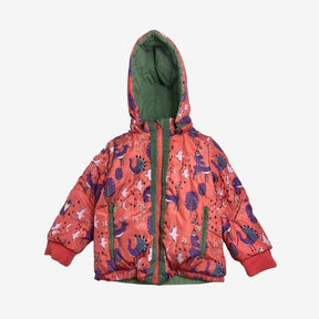 Reversible Pink / Green Puffer Coat