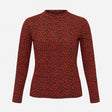 Red Black Animal Leopard Print Lyocell Cotton High