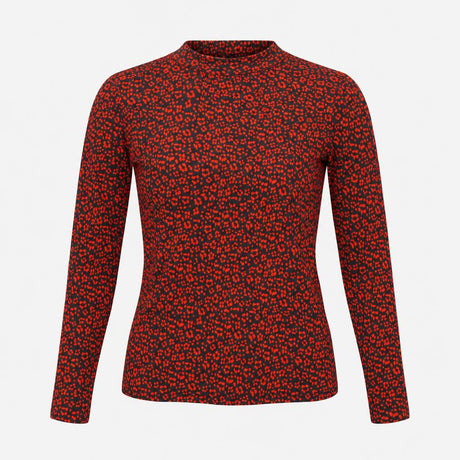 Red Black Animal Leopard Print Lyocell Cotton High