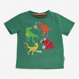 T-shirt Green Dinosaur Tennis Match