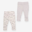 Leggings white dinosaurs and grey 2 Pack