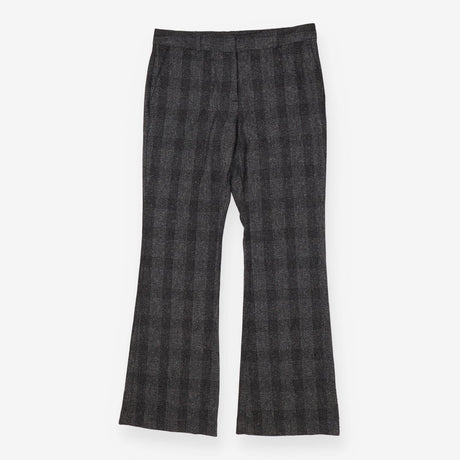 Grey Tweed Straight Leg Trousers