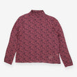 Ditsy floral high neck blouse top, pink and navy