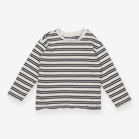T-shirt long sleeve black and white striped