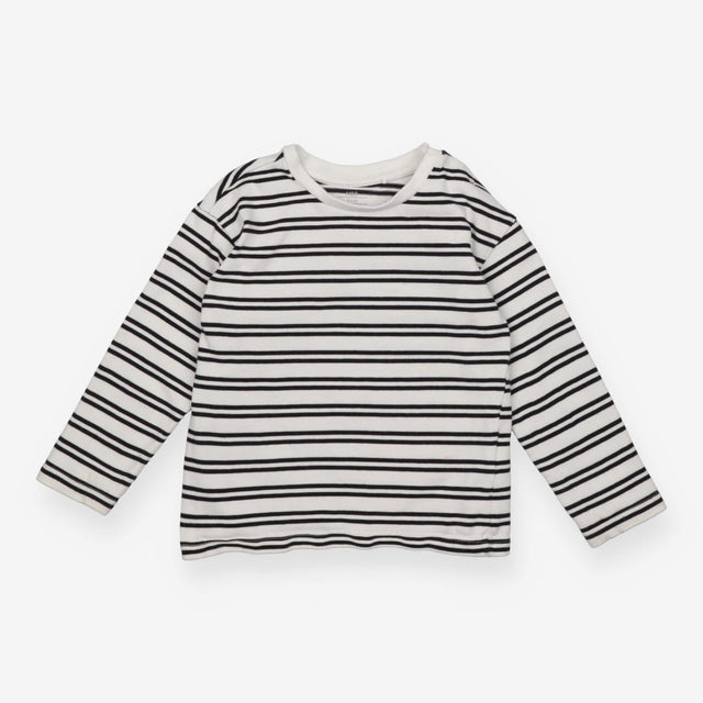 T-shirt long sleeve black and white striped