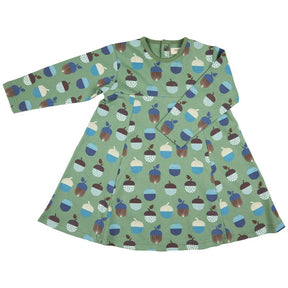 Skater Dress - Green Acorns