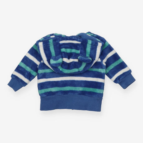 Blue, Green, White Striped Hoodie