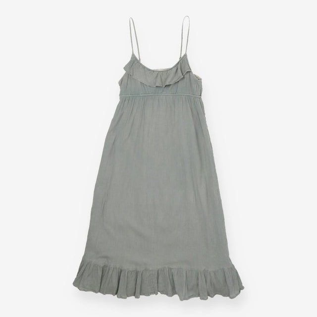 Strappy Green double gauze Cotton  Dress - Midi