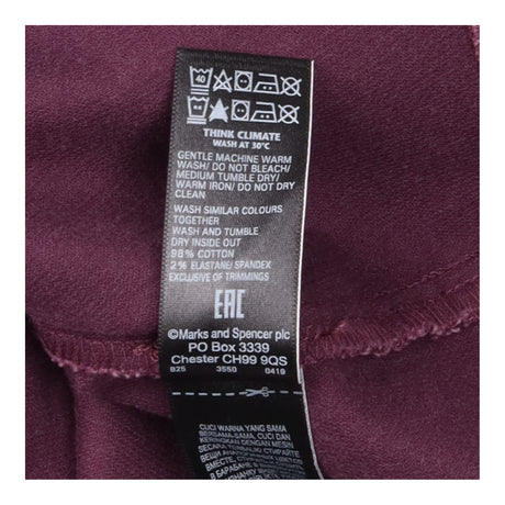 Dark Grape Corduroy Button-Through Mini Skirt