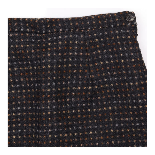 Pure Wool Tweed Pencil Skirt Black Tan