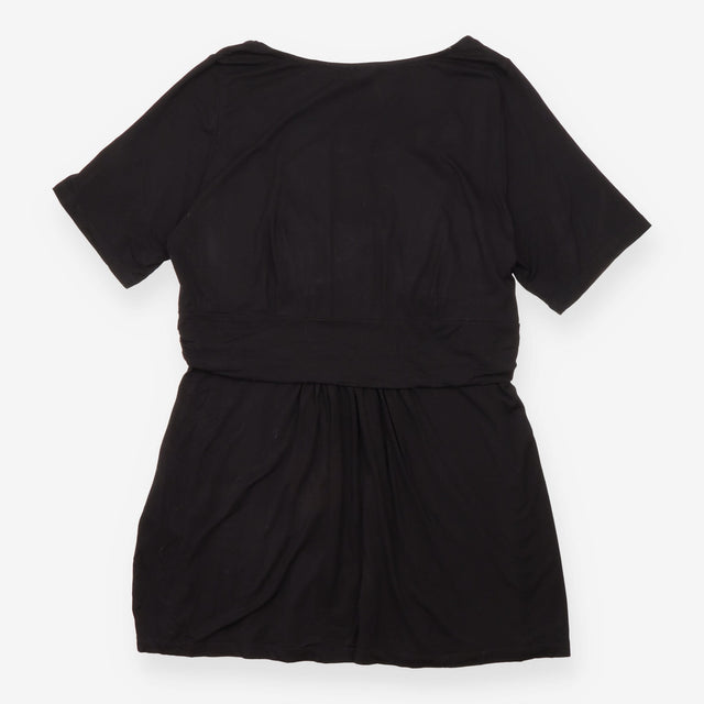 Maternity Top Black Layered Bodice Nursing Stretch