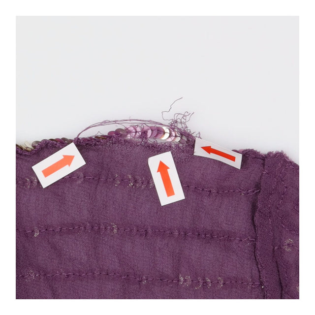  V-neck Dress purple sequins floaty