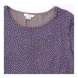 Grey Navy Micro Dot Cotton Jersey Tunic Dress Pock