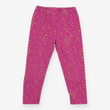 Pink with gold heart leggings