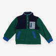 Sweater Half Popper Navy and Green Block