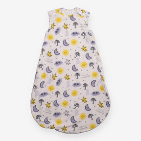 Sleeping bag white sun moon star cloud rain 1Tog