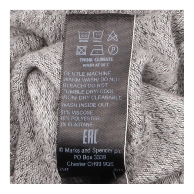 Top Soft Knit Grey Marl Crew Neck Short Sleeve Loo