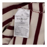 Sweater boat neck with maroon stripe