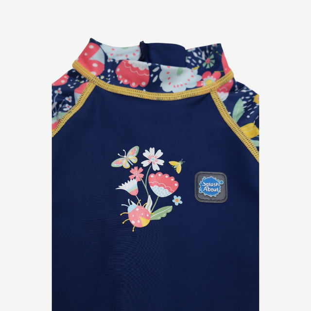 Sunsuit Blue and Yellow with Flowers