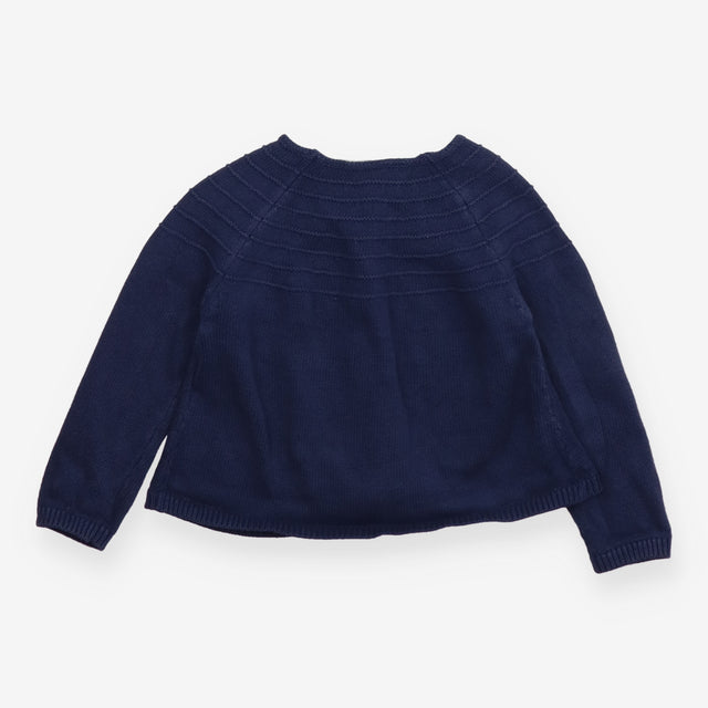 Blue Knit Cardigan with Blue Buttons