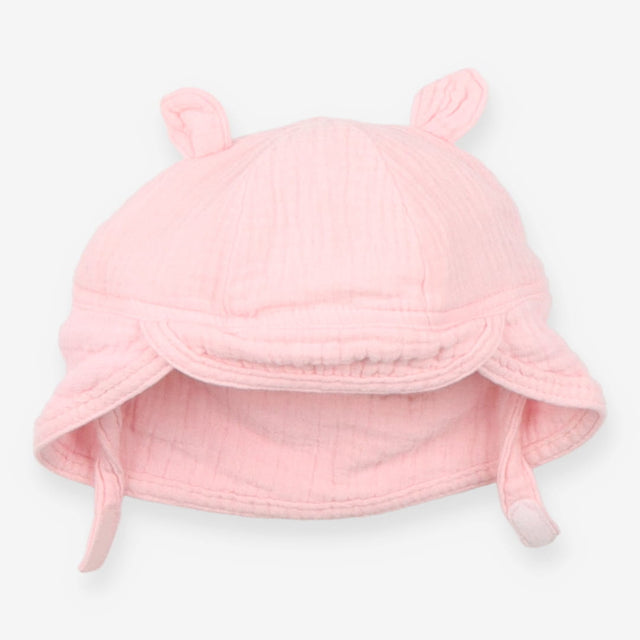 Pink waffle sunhat with ears