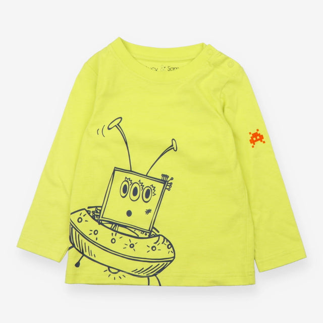 T-shirt Long Sleeve Robot - Green