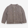 Cardigan knit grey fleece lining