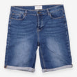 Shorts Blue Denim Turn Up Knee Length Jean Shorts