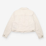 Ivory Rigid Cotton Denim Trucker Jacket