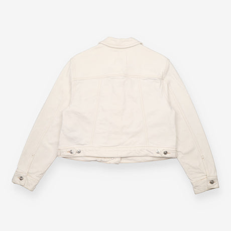 Ivory Rigid Cotton Denim Trucker Jacket