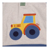 Hoodie grey and blue tractor