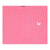 Jumper Pink Cable Knit Long Sleeve Crew Neck
