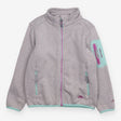 Light Fleece jacket Grey marl with Pink Zipped and