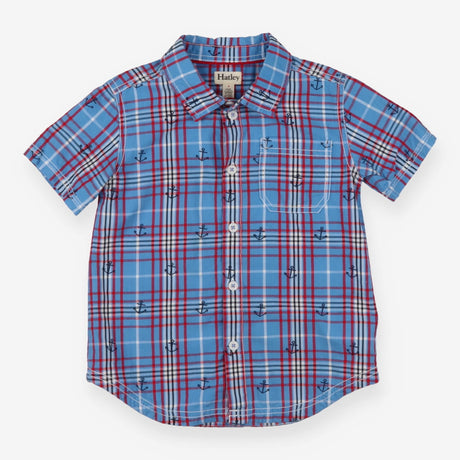 Shirt SS blue check anchors