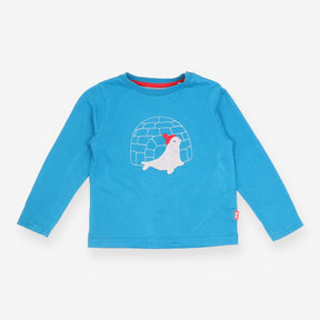 Tee LS blue seal red hat igloo